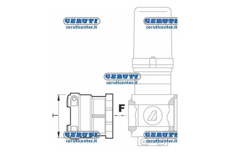 Flangia Con Attacco A Forchetta T5M Per Valvole Serie 463/863