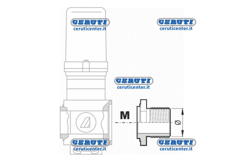 Fitting for valves Series 463/863 1 "1/4 NPT