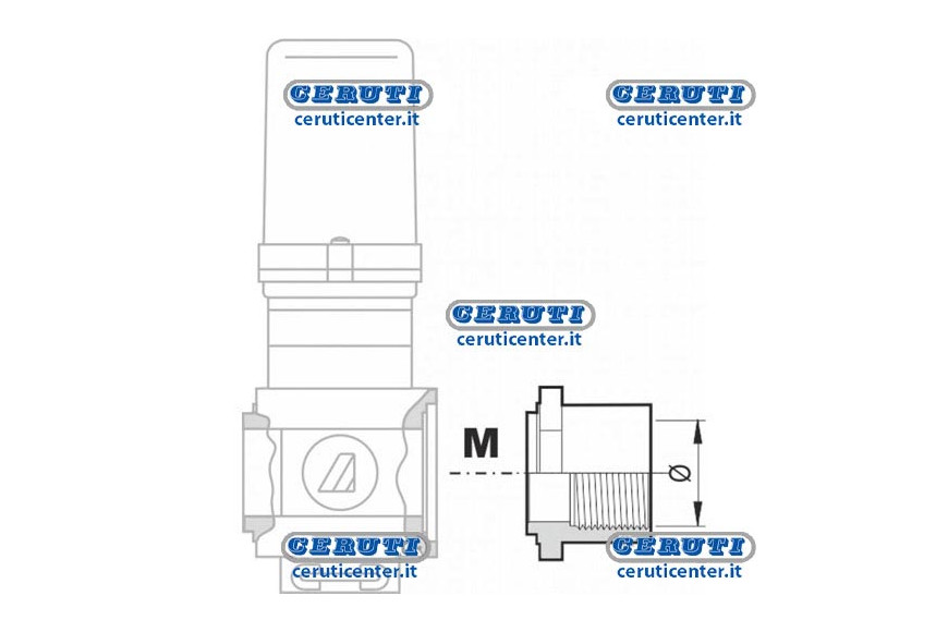 Fitting for valves Series 463/863 G 3/4 (BSP)