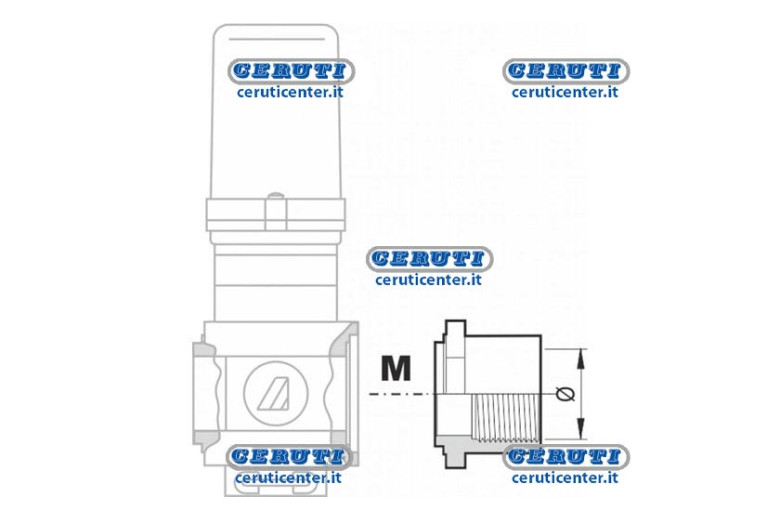 Fitting for valves Series 463/863 G 3/4 (BSP)