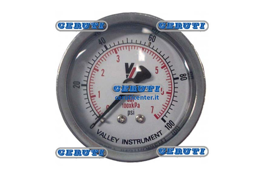 Manometro 100 Psi Thread 1/4" Gas Scale 0÷7 Bar