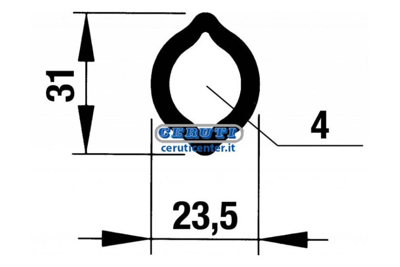 Profil De Tube Intérieur Avec Un Citron Pour Walterscheid W 2000 Series Cardan (W50), W 2100 (W100), W 2200 (W200) - 3000 Mm