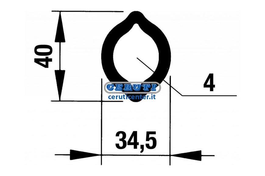 Internal Tube With Ellipse-Shaped Profile Walterscheid For Pto Shaft Series Wi, W 2300 (W210), W 2100 (W100), W 2200 (W200) - 30