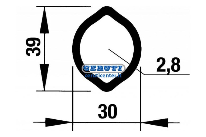 Tubo Externo Con Perfil Walterscheid Para Serie Cardan W 2000 (W50), W 2100 (W100), W 2200 (W200) - 3000 Mm