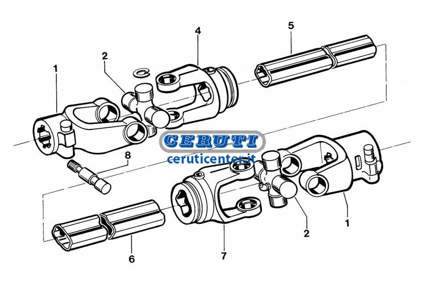Horquilla Para Tubo Externo Para Arboles De Trans. A Cardan Walterscheid - Antigua Serie W
