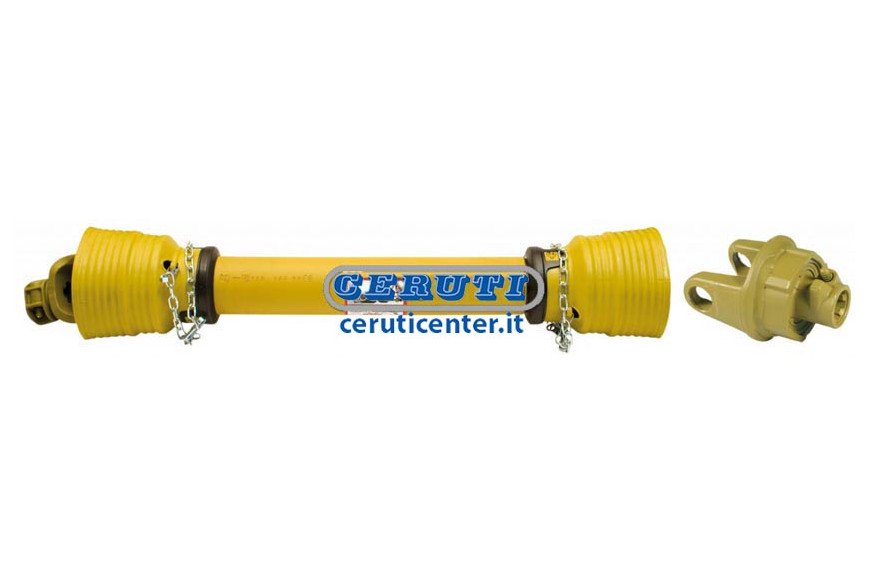 P.T.O. Drive Shaft With Triangular Profile And Free Wheel Assembled