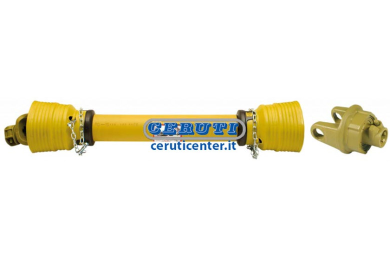 P.T.O. Drive Shaft With Triangular Profile And Free Wheel Assembled