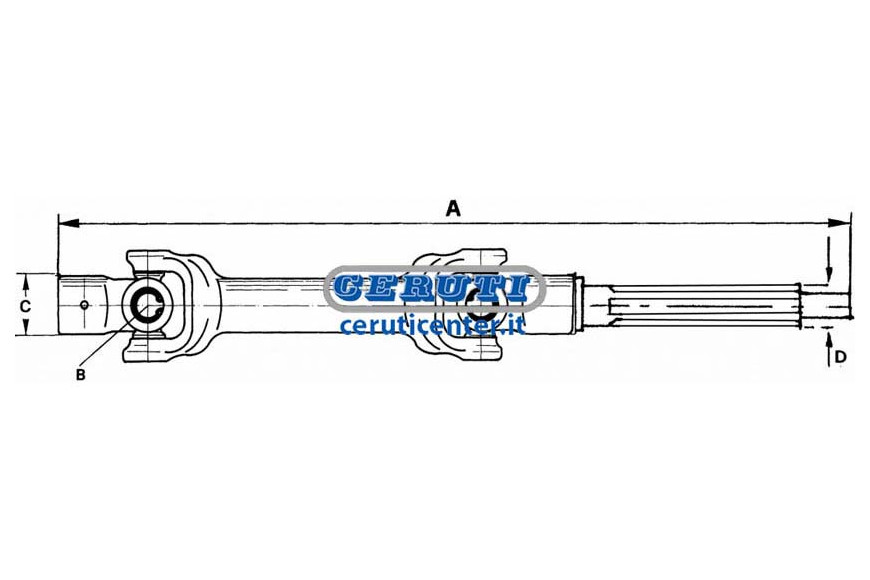 Nudos A Cardan Completos - Pasquali A 380 Mm B 22X52 Mm
