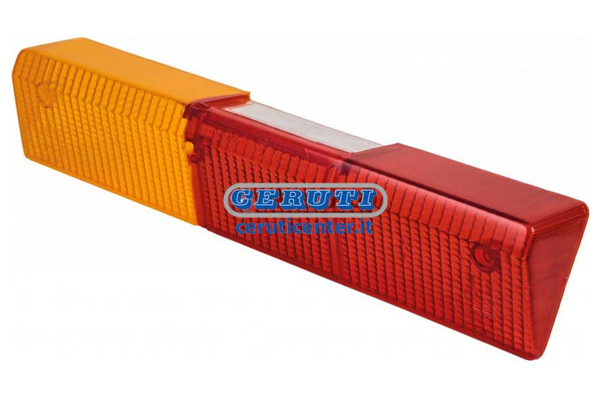 Glass Post. Red-Orange Left