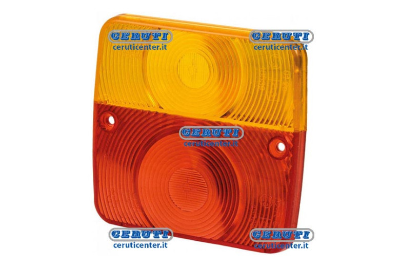 Leuchtenglas Rechts Und Links (Rot - Orange)