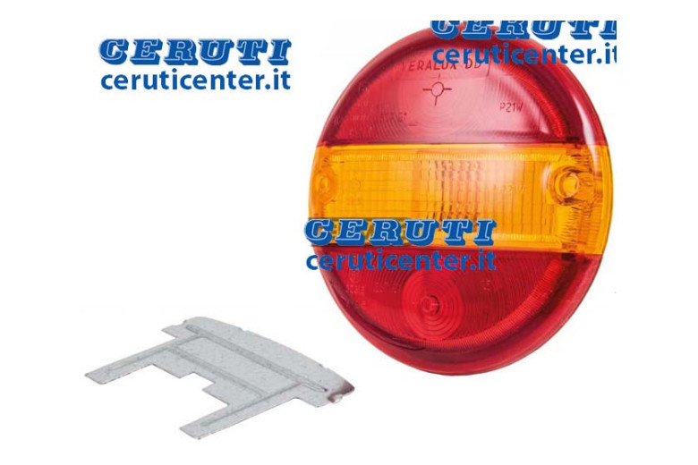 Leuchtenglas Rechts Und Links (Rot - Orange)