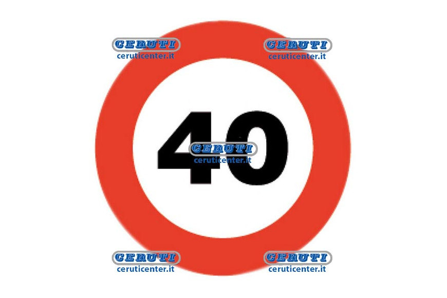 Rear-Reflecting Stick Speed Limit Speed 40 Km