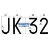 Numbers And Lettres Adhesives For Plates And Replaced - Temporary Panels Number 1