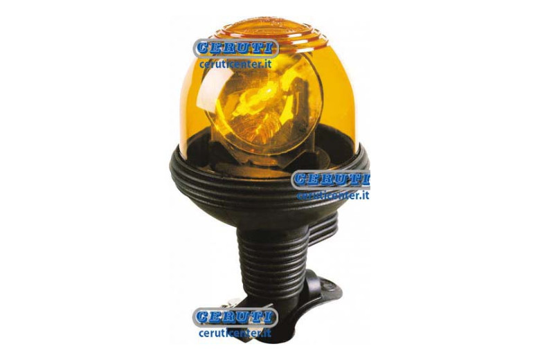 Gyrophare Flexible Sur Tige Ave Cabochon Incassable En Polycarbonate