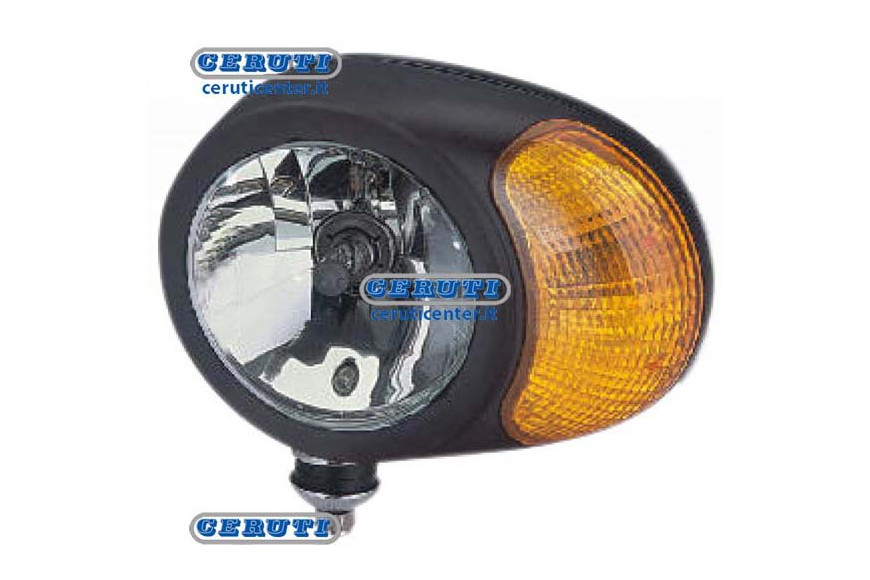 Light Fitting With Front-Side Turn Indicator And Clear Glass