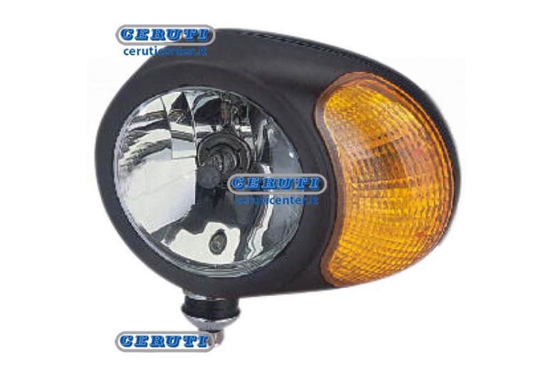 Light Fitting With Front-Side Turn Indicator And Clear Glass