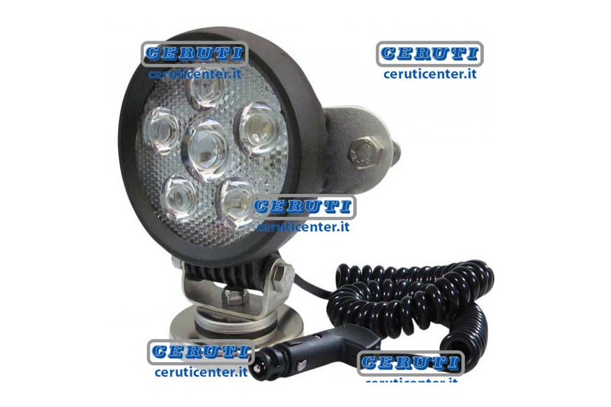 Positionable Work Light With Leds And Spiral Cable 1500 Lumen