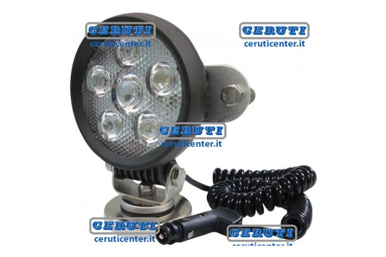 Positionable Work Light With Leds And Spiral Cable 1500 Lumen