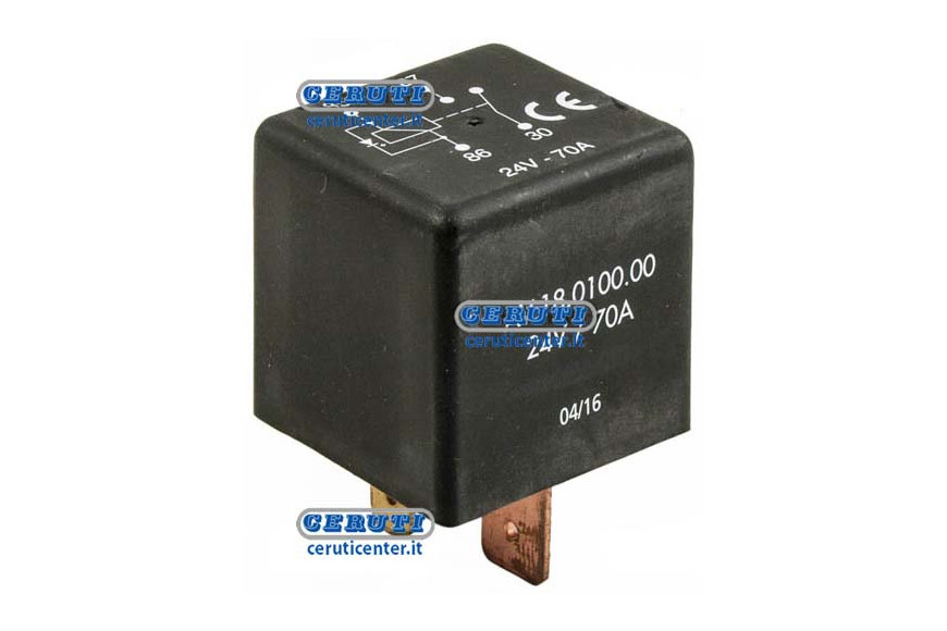 Relay On-Off 24V-70A With 9Mm Ends And Fixing Bracket Voltage 24 V Current Intensity 70 A
