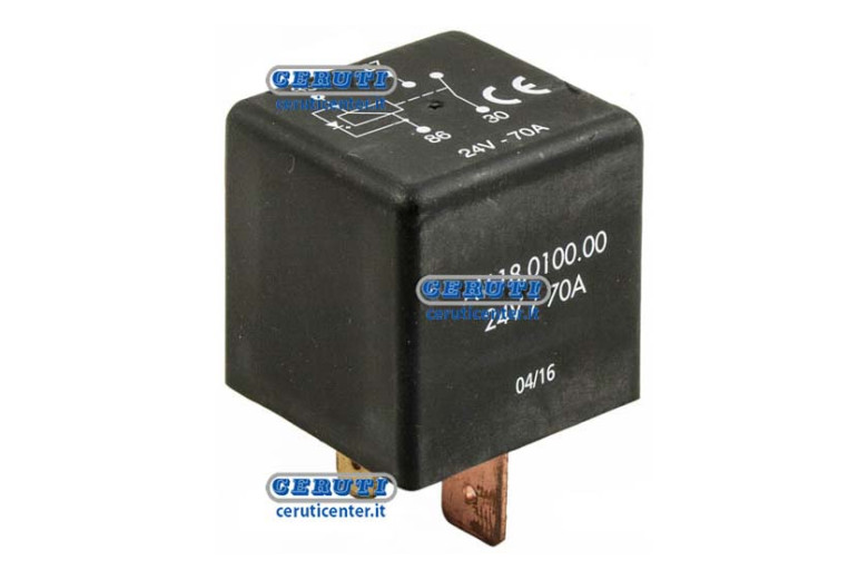 Relay On-Off 24V-70A With 9Mm Ends And Fixing Bracket Voltage 24 V Current Intensity 70 A