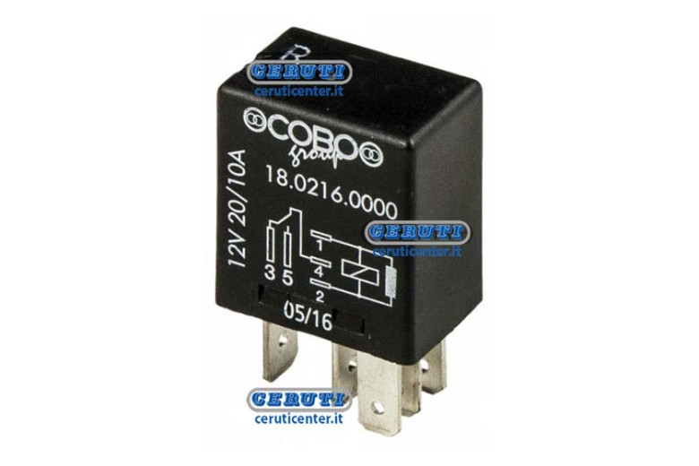 Micro Relay With Exchange On-On 5 Pins 12V – 15/25A With Resistor Voltage 12 V Current Intensity 15/25 A