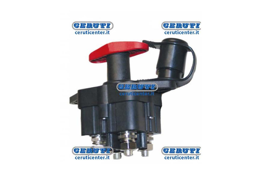 Dual Pole Manual Battery Master Switch With Fixed/Removable Handle, M10 Contacts