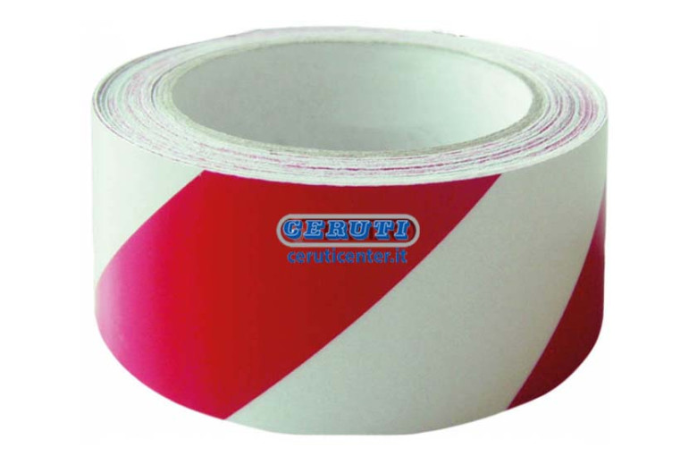 Cinta De Senal Color Rojo-Blanco Rollo 11,5 M