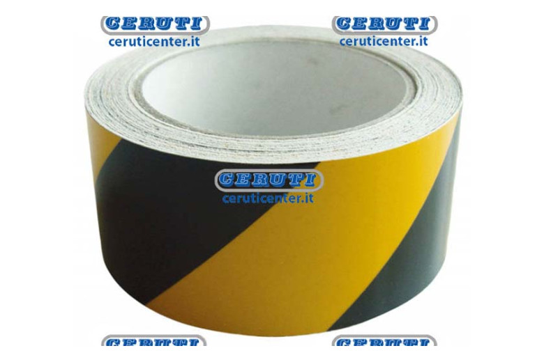 Cinta De Senal Color Amarillo-Negro Rollo 11,5 M