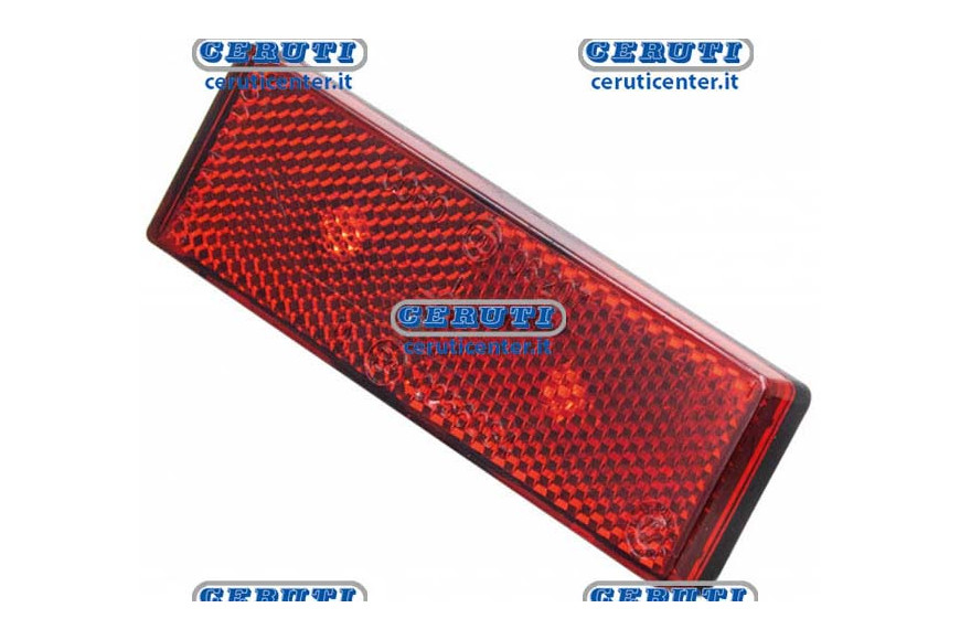 Catadioptre Rectangle Avec Prisonnier M6 Dimensions 106X33 Mm Couleur Rouge