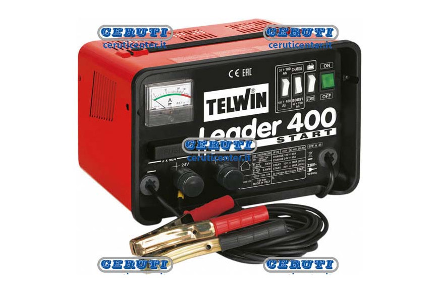 12/24V - Leader 400 Start Battery Charger Plus Starter