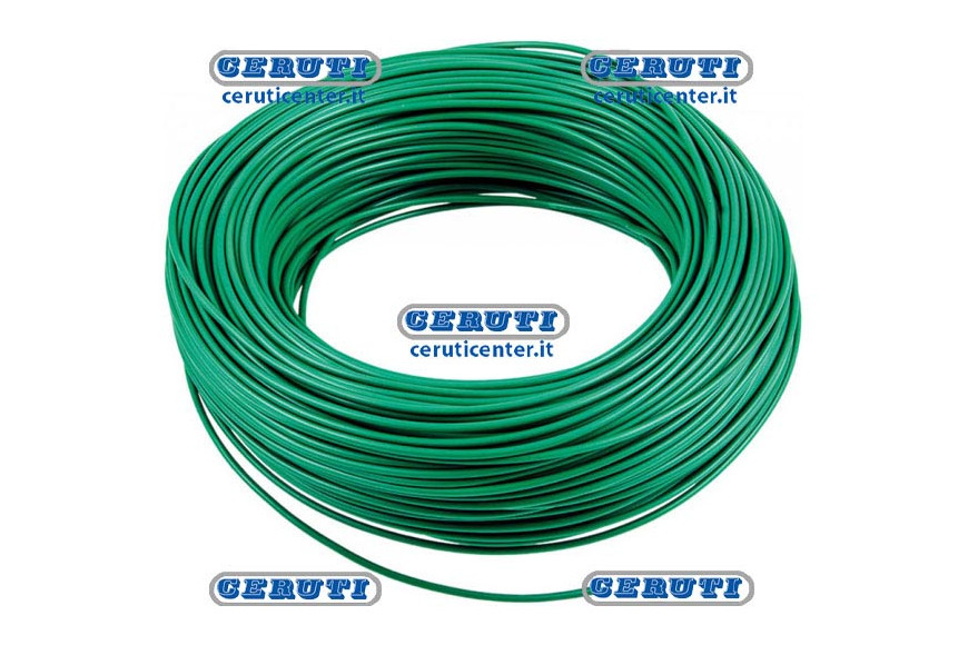 Elett por cable. 1 Wire 1Mmq (100Mt) Verde