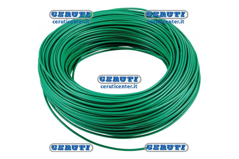 Elett Kabel. 1 Draht 1Mmq (100Mt) Grün