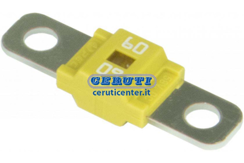 Fusibile Midival Colore Giallo Intensità Di Corrente 60 A - Fusibile Midival Giallo 60A (5Pz)