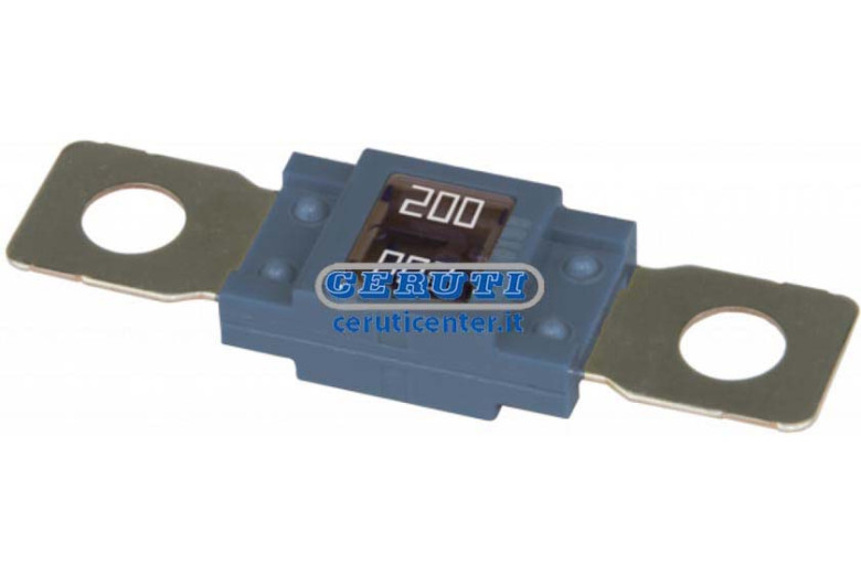 Fusibile Megaval Colore Blu Intensità Di Corrente 200 A - Fusibile Megaval Blu 200A (5Pz)