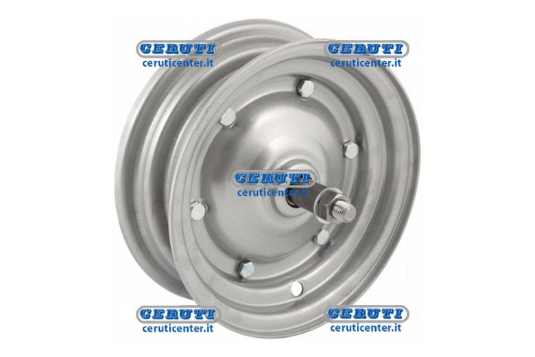 Complete Wheel, Rims With Axle On Ball Bearings