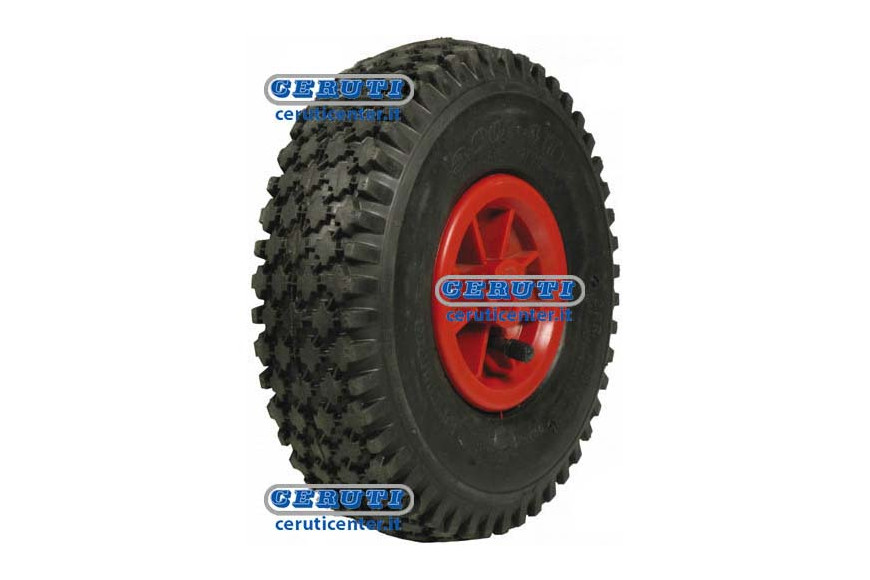 Tyred Wheels With Nylon Wheel Rim