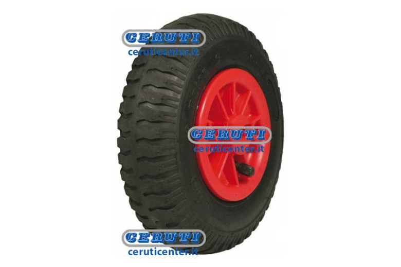 Tyred Wheels With Nylon Wheel Rim