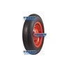 Full Wheel For Wheelbarrow - Space Shaft - Ribbed Tyre