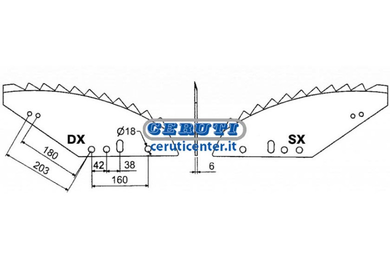 Coltelli Trincia Per Carri Miscelatori - Verticali Kuhn S x  529 x 277 x 260