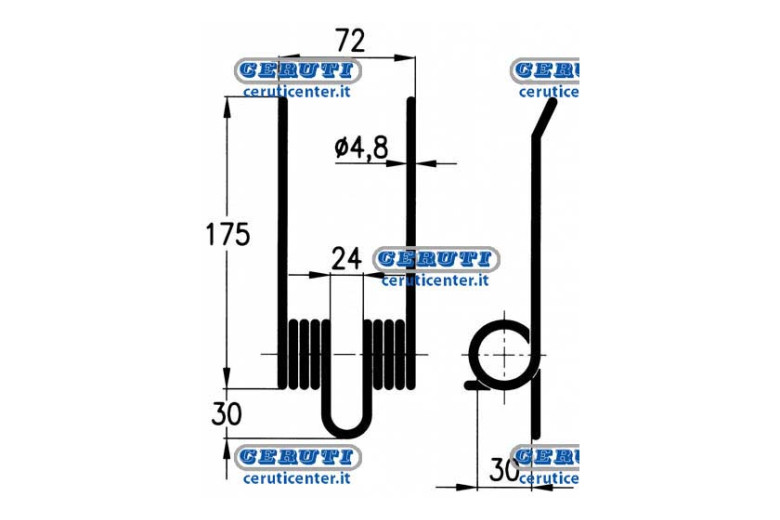 Molla Per Pressa Raccoglitrice Sgorbati 1111/6401 - Adattabile a 1111/6401