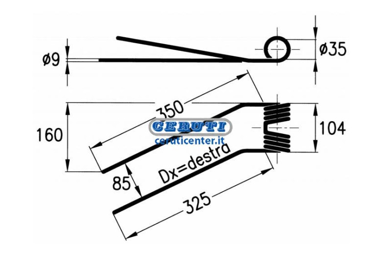 Molla Per Girelli Galfrè Tipo 1 Dx - Adattabile a 108 SV