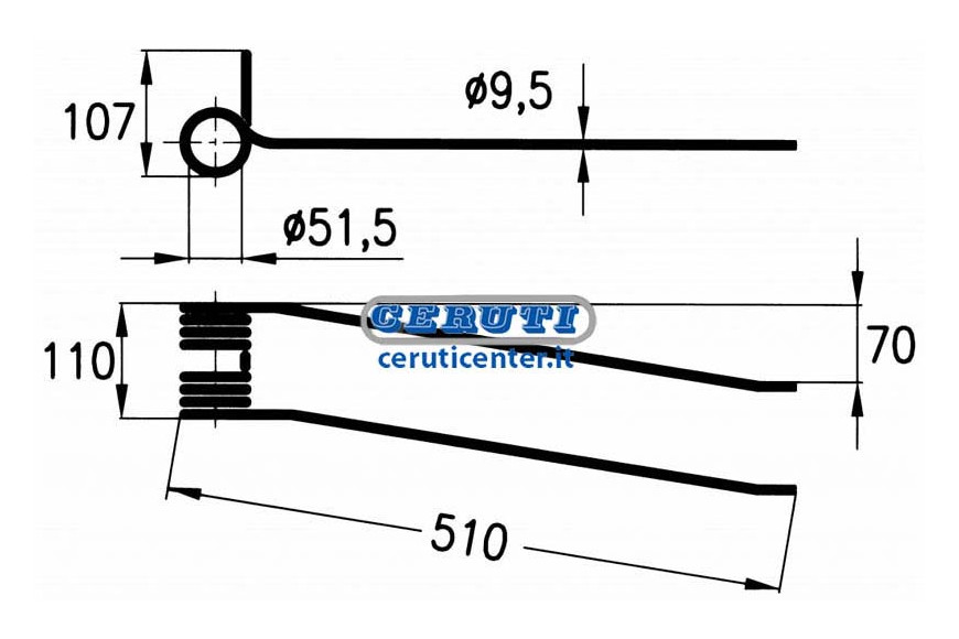 Molla Per Giroandanatori Kuhn - Adattabile a 576.440.10