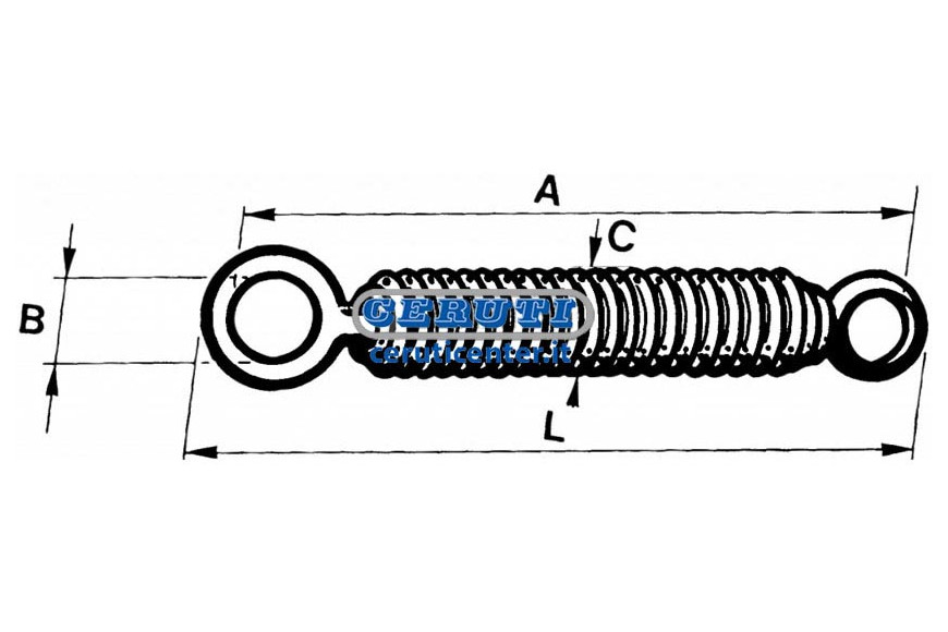 Springs For Tiller Wire Diameter 10 Mm L 355 Mm