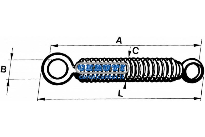 Springs For Tiller Wire Diameter 11 Mm L 357 Mm