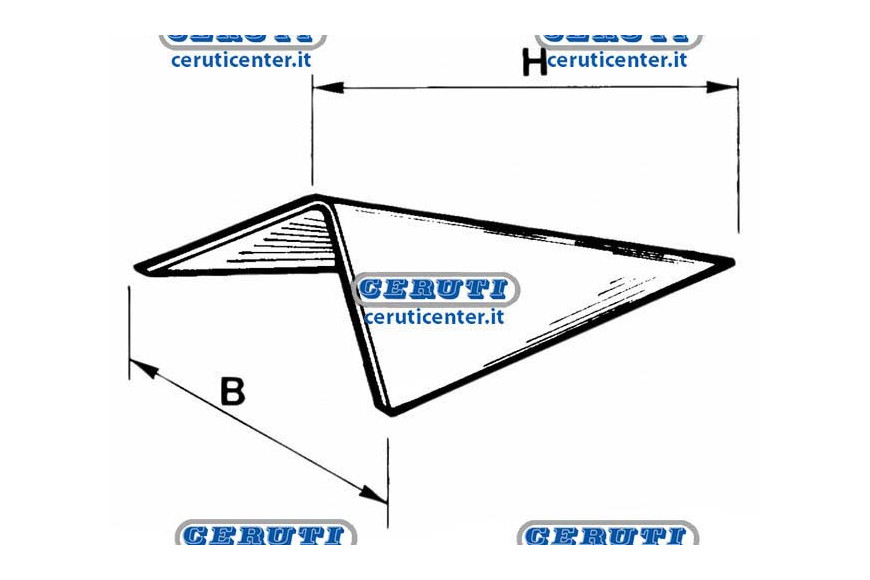 Triangler Steel Share To Pierce B 300 Mm H 300 Mm