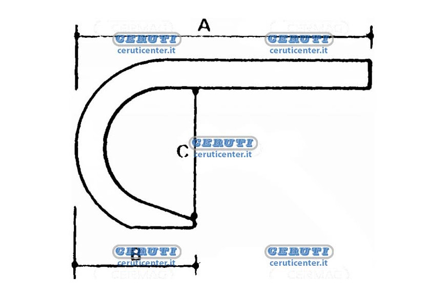 Long Arm For Cultivators In Tempered Boron Steel Plate 50 X 20 Mm