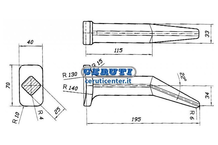 Rear Roller Spike - To Be Welded