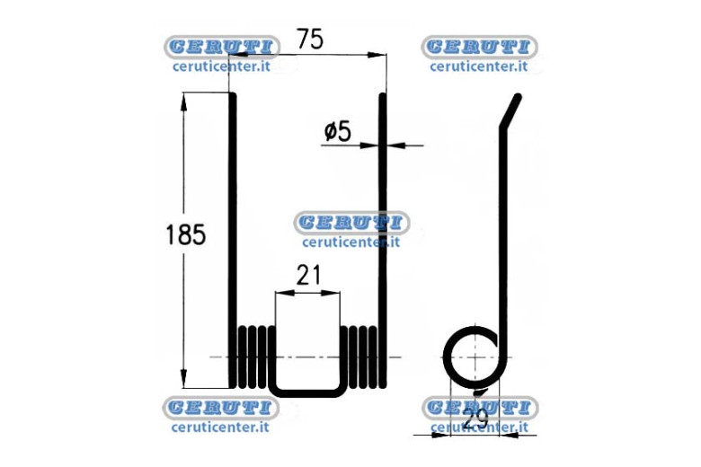Molla Per Pressa Raccoglitrice Sgorbati Media - Adattabile a 700320