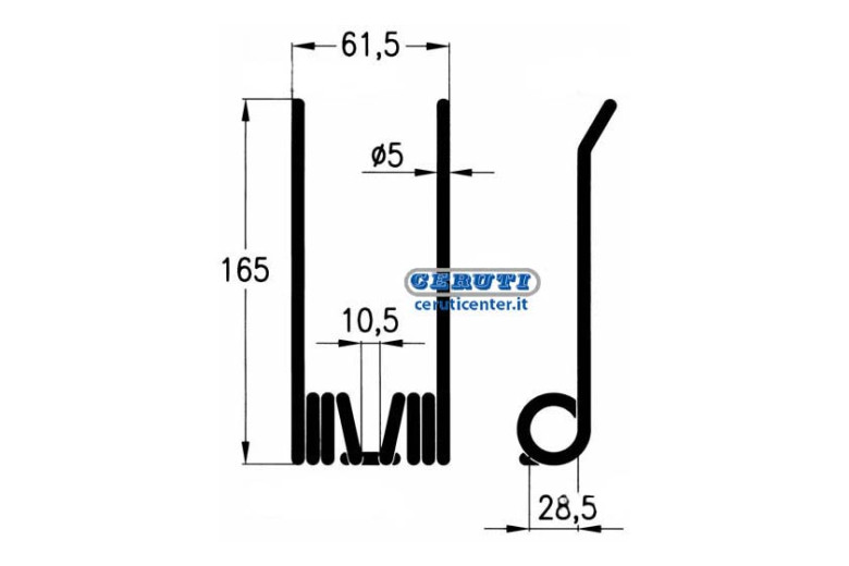 Molla Per Rotopressa Raccoglitrice Fahr 06296285 - Adattabile a 6296285, 0657.2888