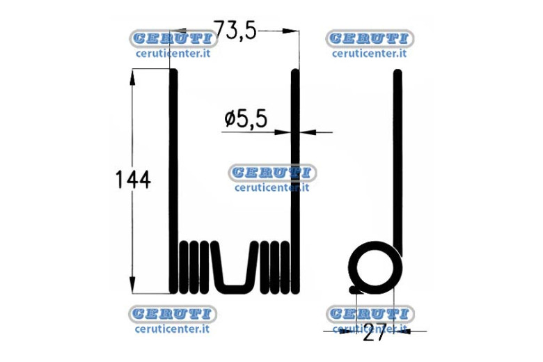 Molla Per Rotopressa Raccoglitrice Krone 4 Serie - Adattabile a 938.158.0